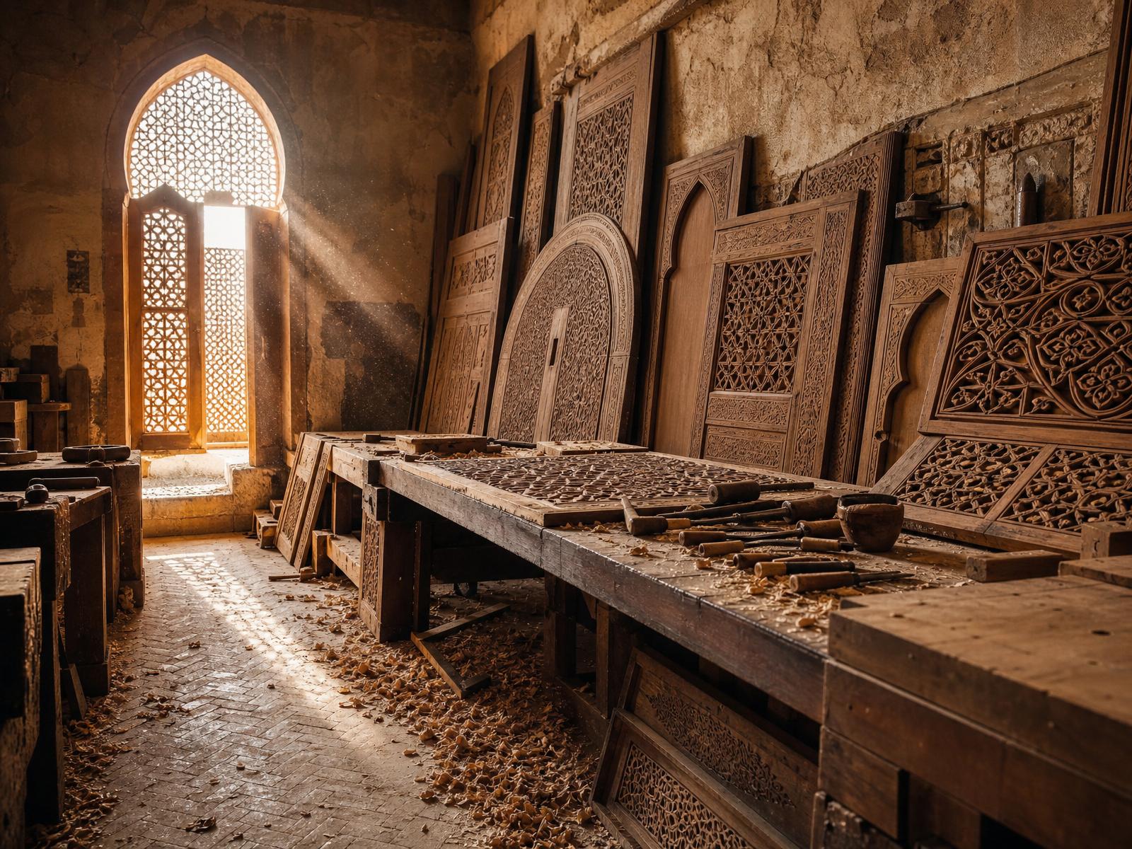 Atelier d'ébénisterie marocain